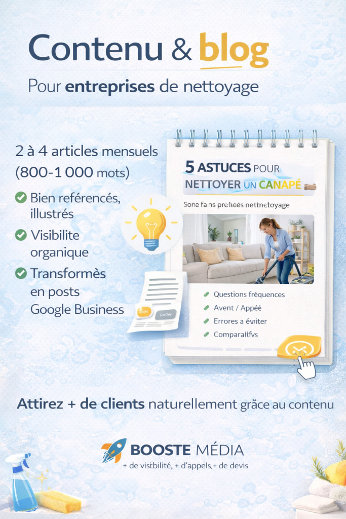 Blog pour entreprise de nettoyage 