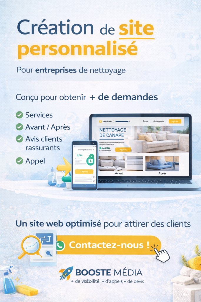 Création de site internet pour entreprise de nettoyage