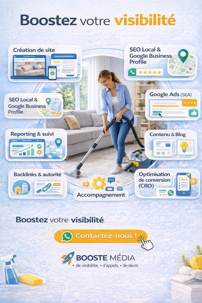 Système marketing digital pour entreprise de nettoyage