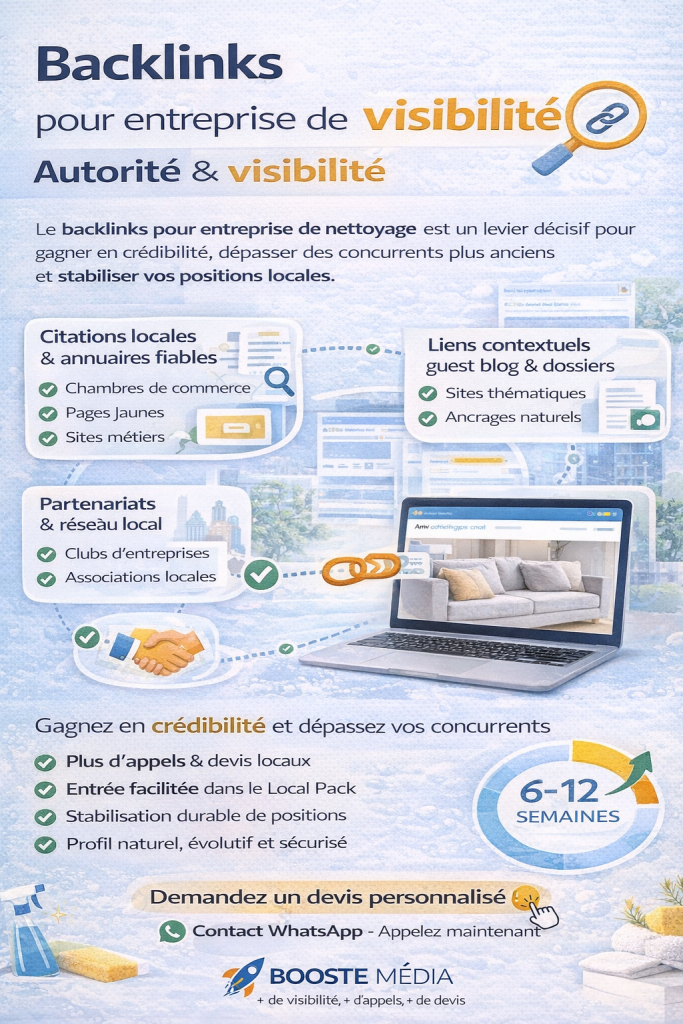 Backlinks pour entreprise de nettoyage